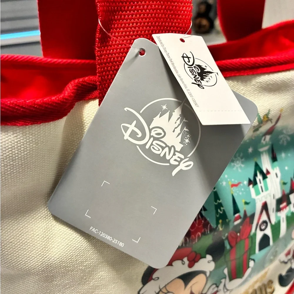 Disney Parks Mickey and Minnie Mouse Christmas Tote Bag - Picture 9 of 13